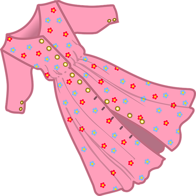 ružové kreslené šaty